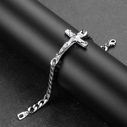 Cross Link Christian Bracelet for Men Women