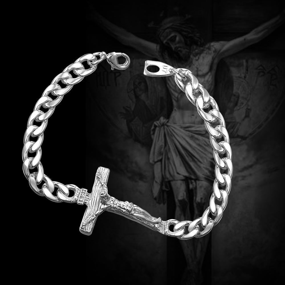 Cross Link Christian Bracelet for Men Women