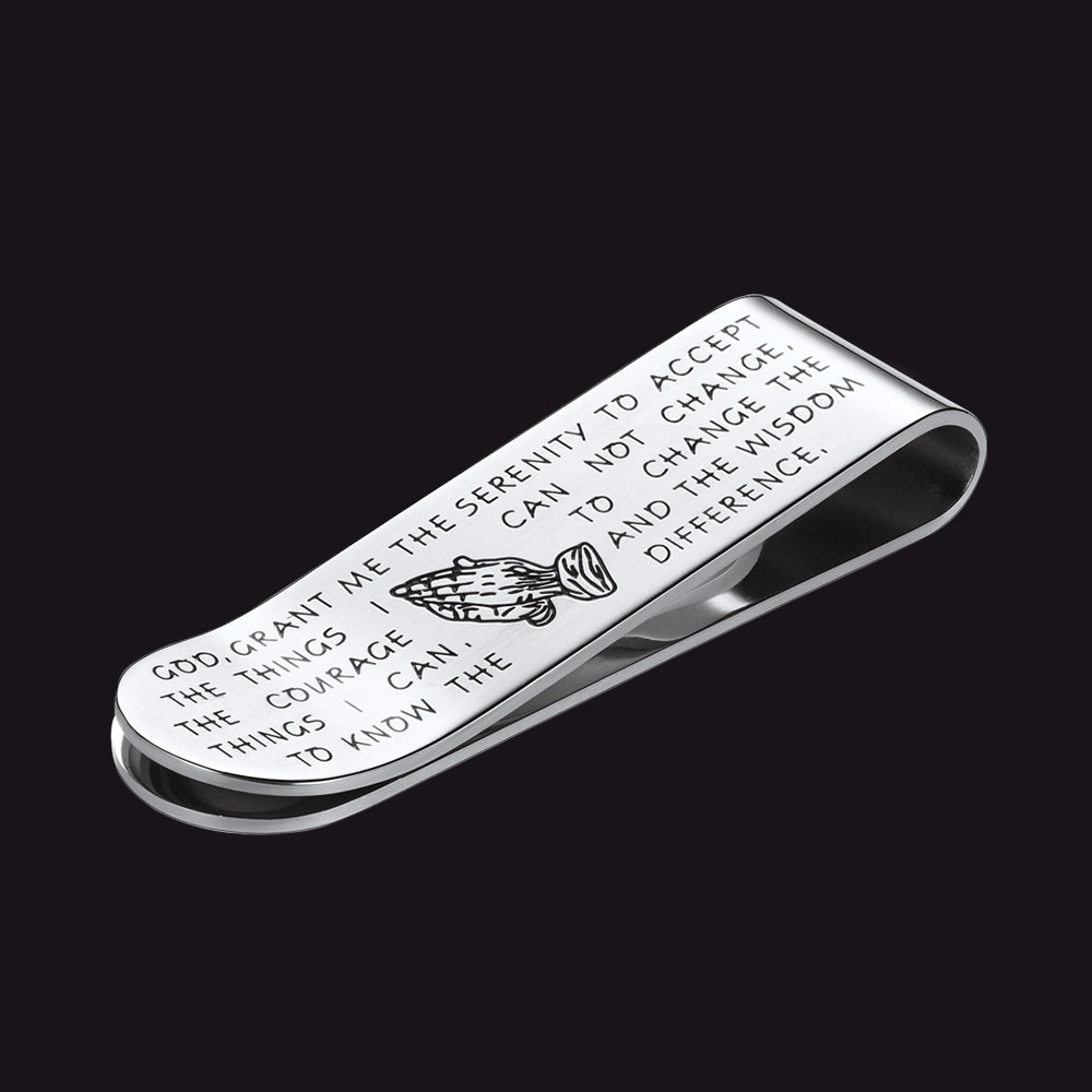 FaithHeart Jewelry Prayer Hands Money Clip Card Holder for Men
