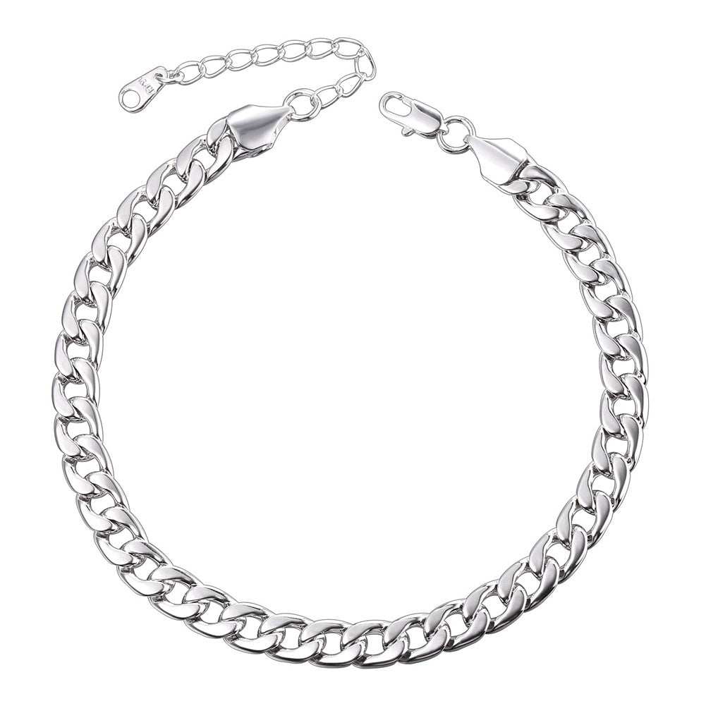 Cuban Chain Anklet Barefoot Jewelry for Women Girls