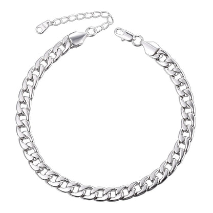 Cuban Chain Anklet Barefoot Jewelry for Women Girls