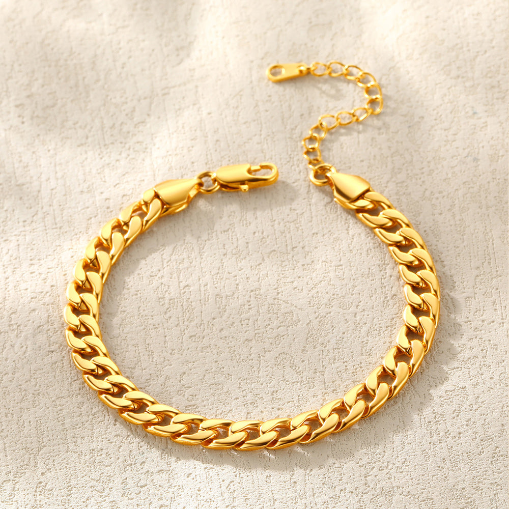 Cuban Chain Anklet Barefoot Jewelry for Women Girls