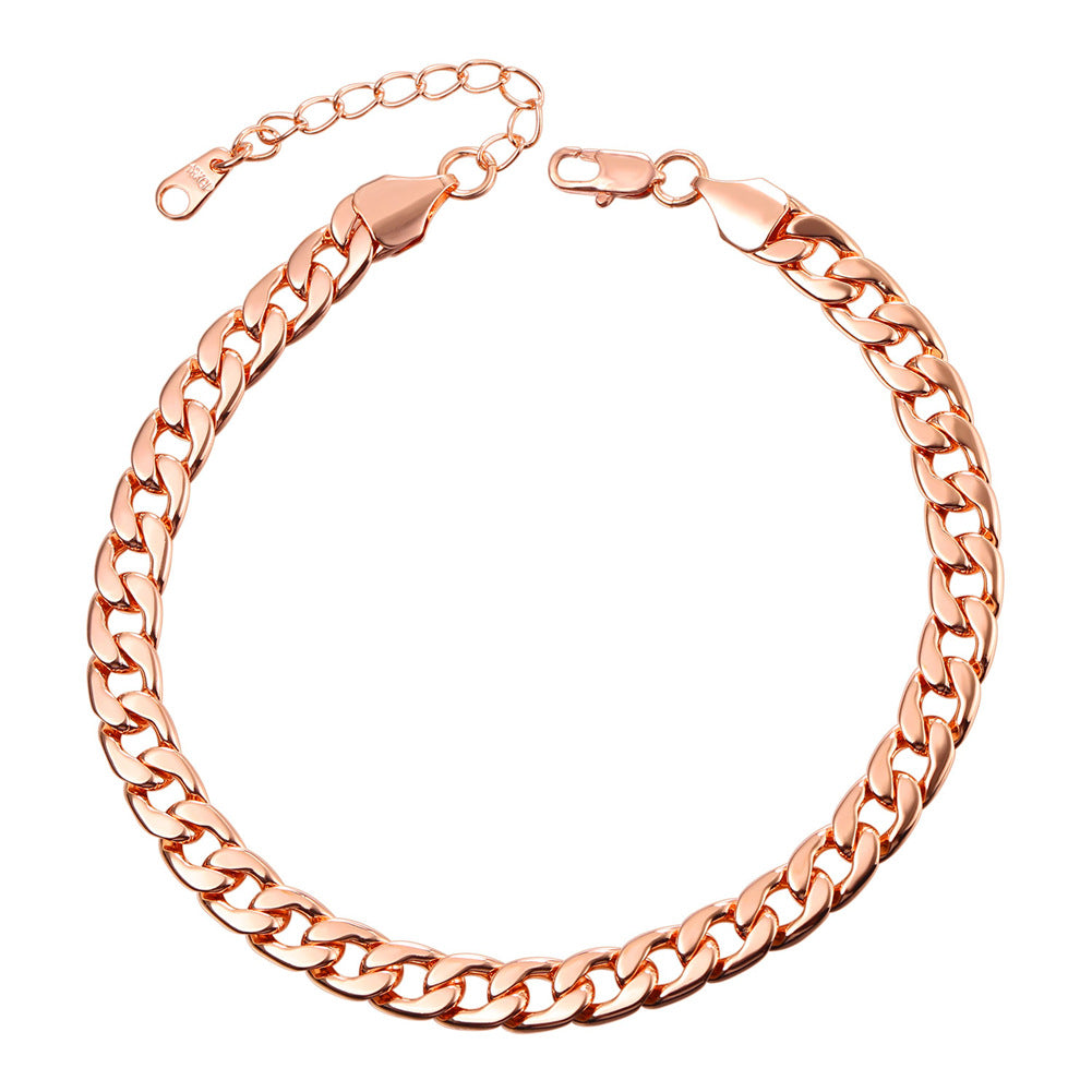 Cuban Chain Anklet Barefoot Jewelry for Women Girls