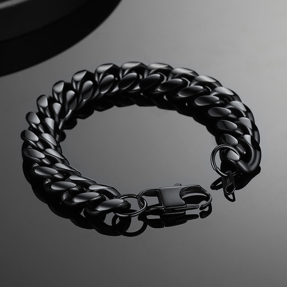 Stainless Steel Cuban Chain Bracelet for Men