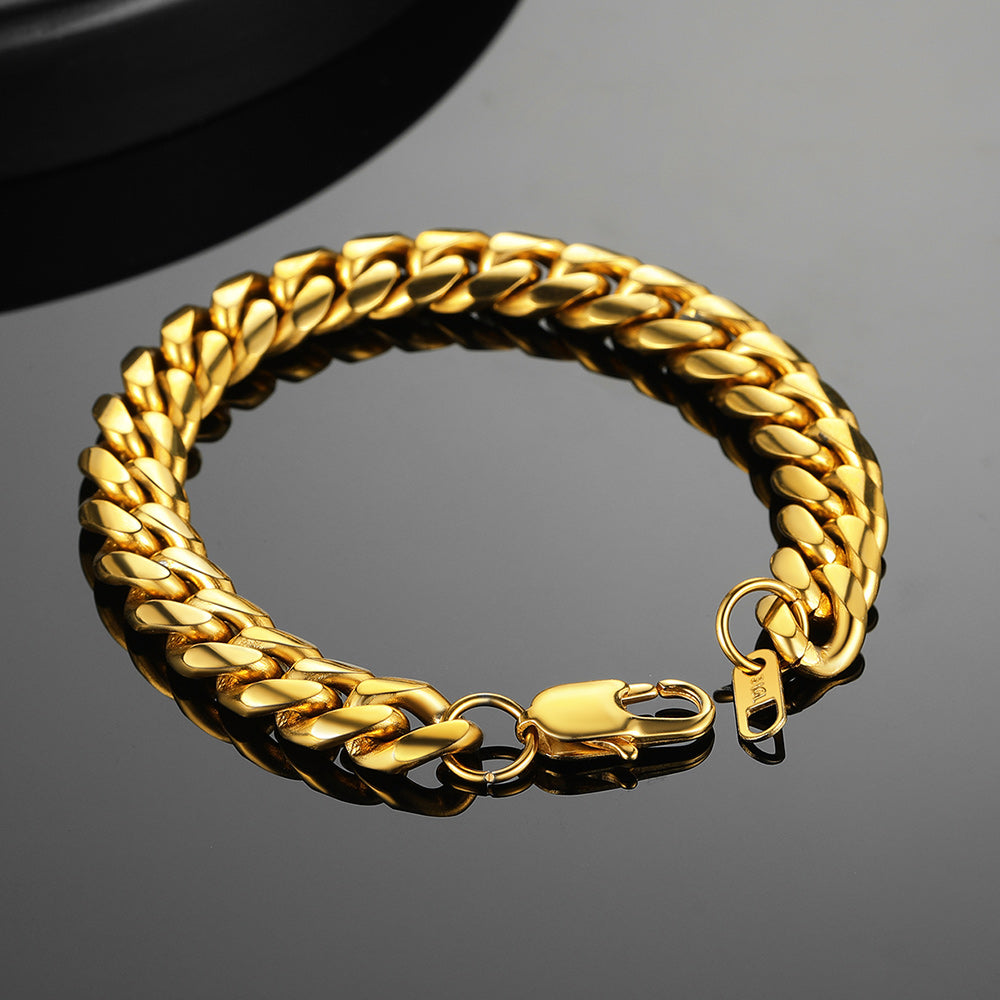 Stainless Steel Cuban Chain Bracelet for Men