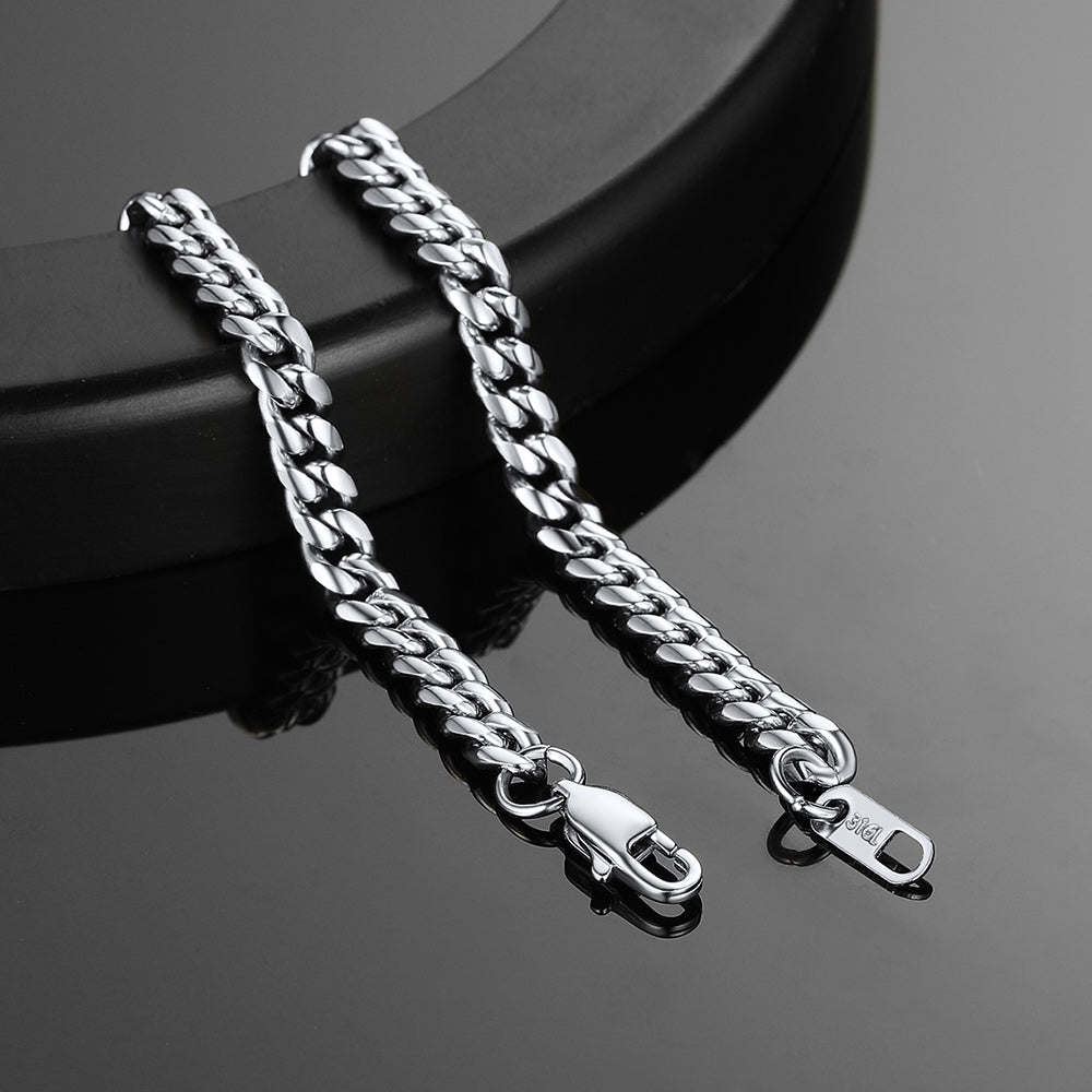 Stainless Steel Cuban Chain Bracelet for Men