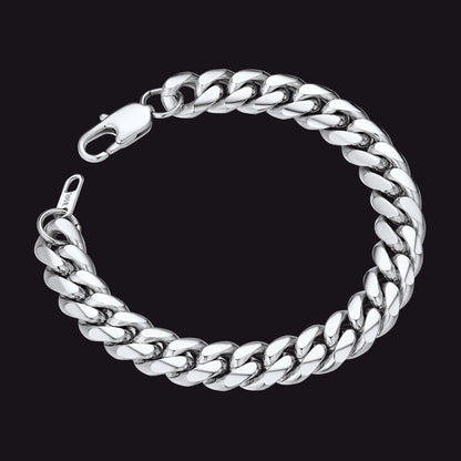 Stainless Steel Cuban Chain Bracelet for Men