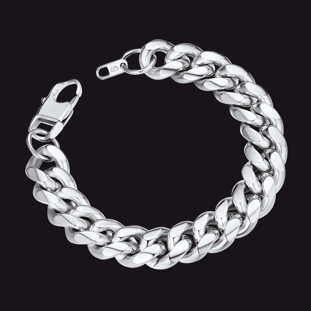 Stainless Steel Cuban Chain Bracelet for Men