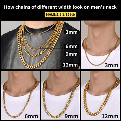 Hip-Hop Chunky Miami Cuban Link Necklace For Men