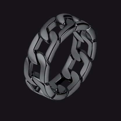 Chunky Cuban Link Ring For Men Stainless Steel