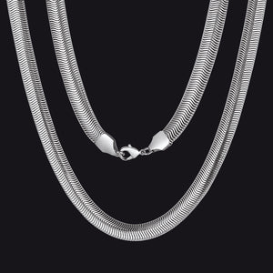 8mm Cuban Link Snake Chain Necklaces for Men Women