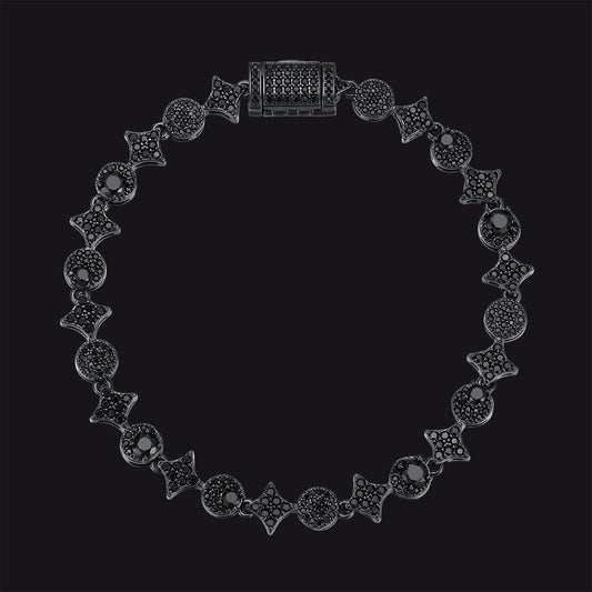 Cubic Zircon Star Four-Pointed Chain Tennis Bracelet for Menimg