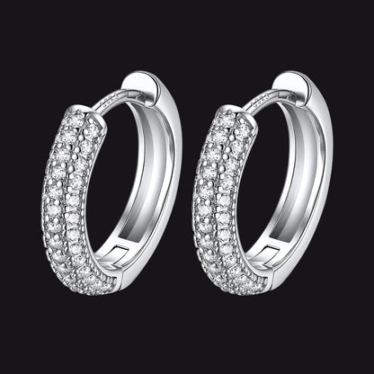 Cubic Zirconia Hoop Earrings for Men - FaithHeart Jewelry
