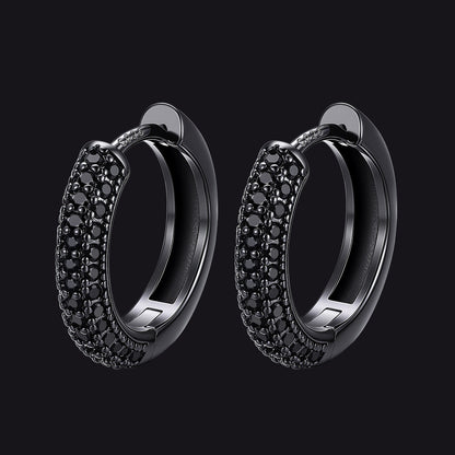 Cubic Zirconia Hoop Earrings for Men - FaithHeart Jewelry