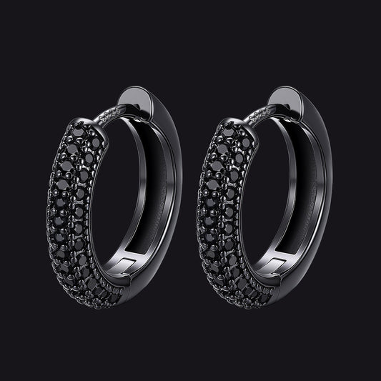 Cubic Zirconia Hoop Earrings for Men - FaithHeart Jewelryimg