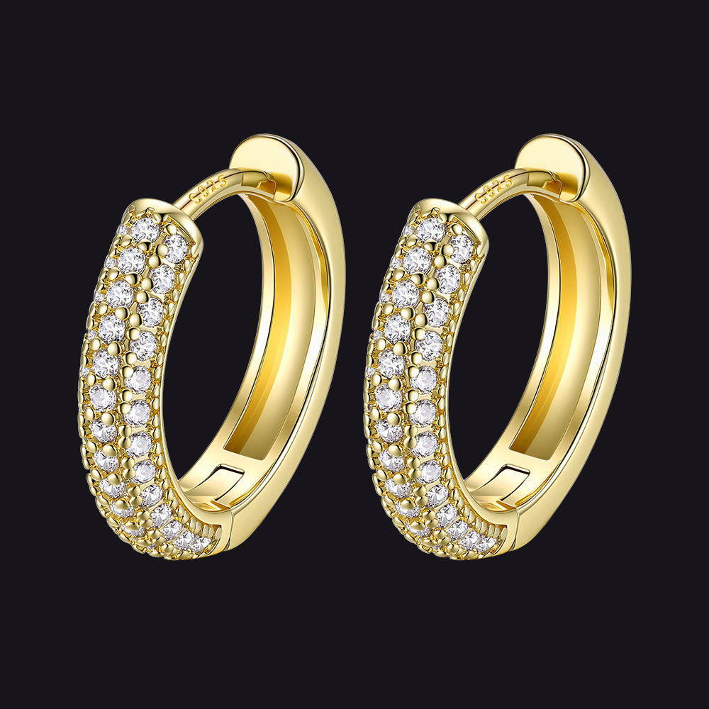 Cubic Zirconia Hoop Earrings for Men - FaithHeart Jewelry