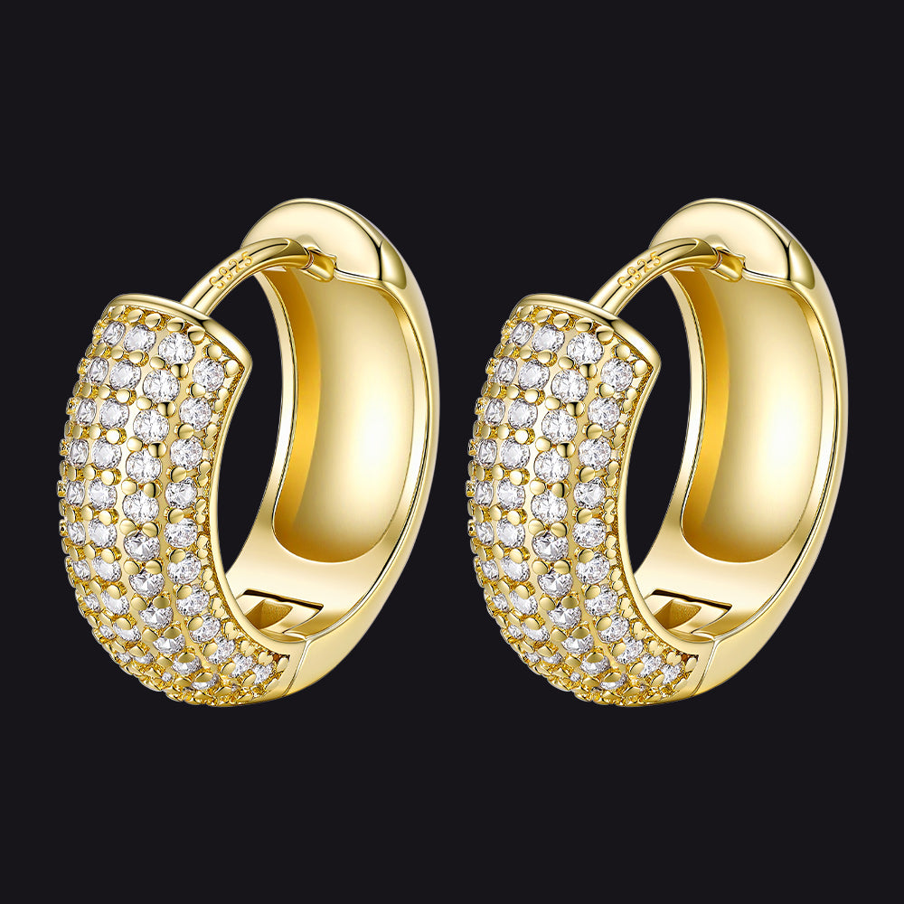 Cubic Zirconia Hoop Earrings for Men - FaithHeart Jewelry