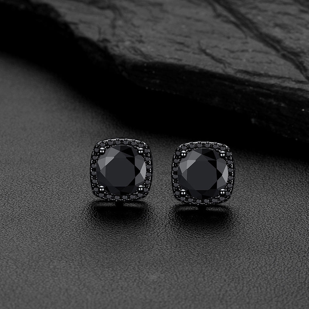 Cubic Zirconia Stud Square Earrings for Men Women - FaithHeart Jewelry