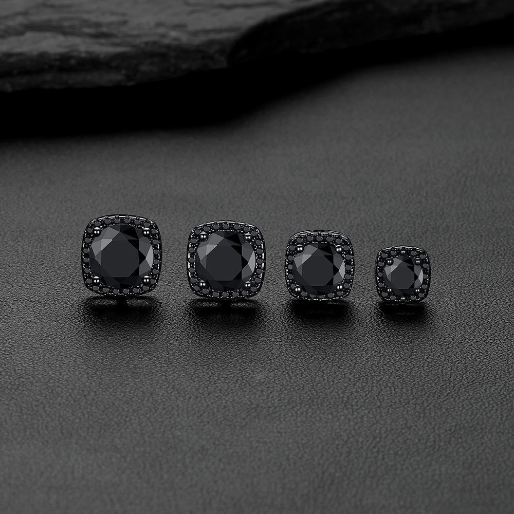 Cubic Zirconia Stud Square Earrings for Men Women - FaithHeart Jewelry