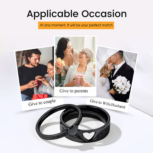 Personalized Matching Promise Rings for Couples | His & Hers ...