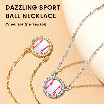 DAZZLING Custom Sports Necklace Name Tag with Zircon for Fans Athlete