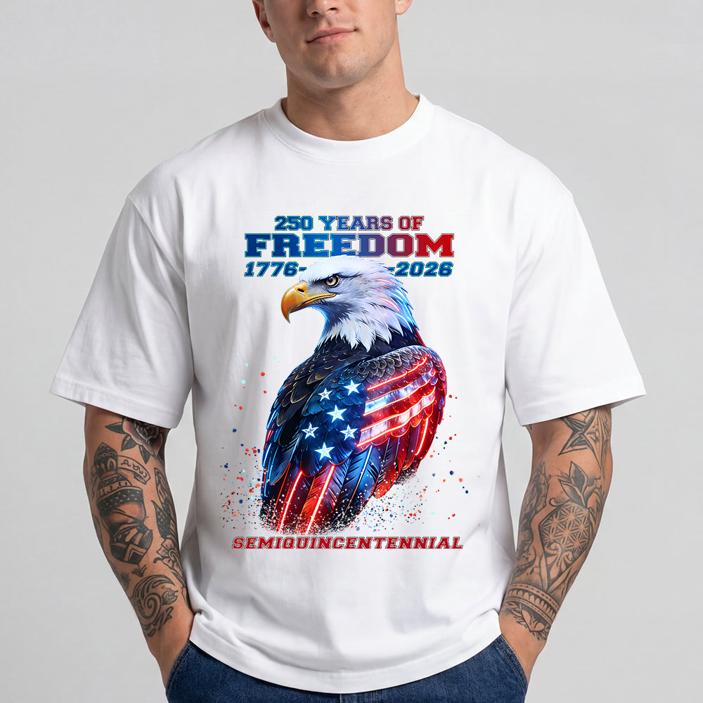 Custom 250th Anniversary USA Flag Patriotic T-Shirt for Men  