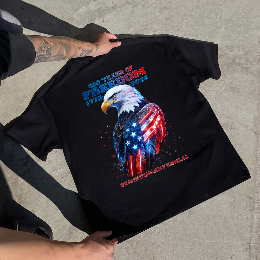 Custom 250th Anniversary USA Flag Patriotic T-Shirt for Men  