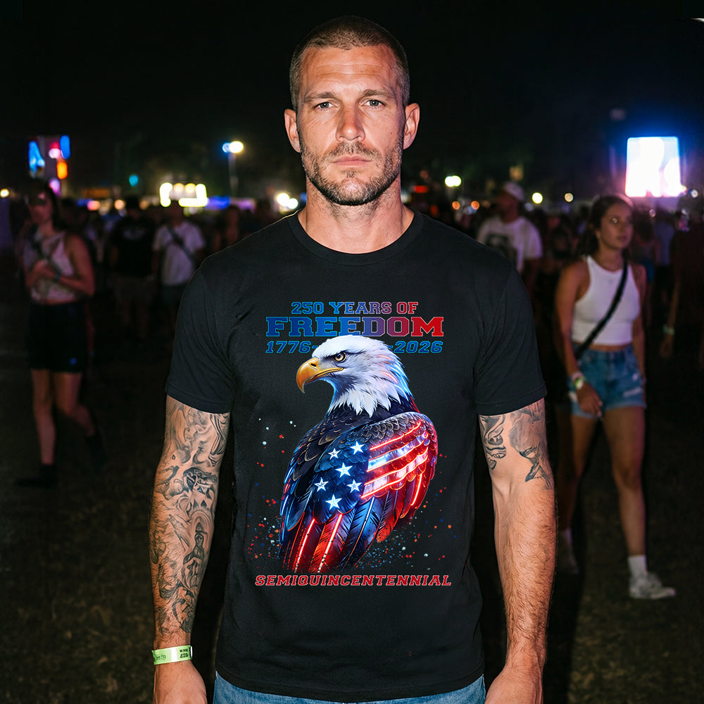 Custom 250th Anniversary USA Flag Patriotic T-Shirt for Men  