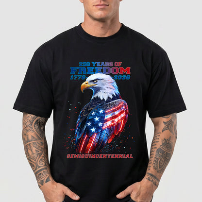 Custom 250th Anniversary USA Flag Patriotic T-Shirt for Men  