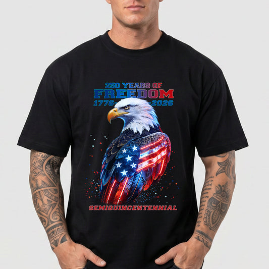 Custom 250th Anniversary USA Flag Patriotic T-Shirt for Men  img