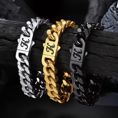 Miami Cuban link chain bracelets in multiple colors