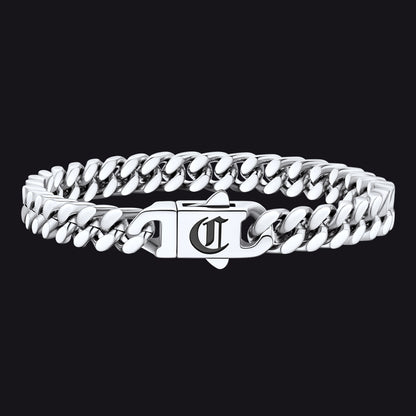 Custom Engraving Cuban Link Chain Bracelet 5/7/9/12mm Width for Men - FaithHeart Jewelry