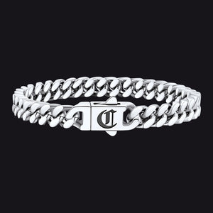 Custom Engraving Cuban Link Chain Bracelet 5/7/9/12mm Width for Men - FaithHeart Jewelry