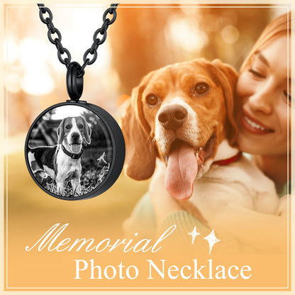 Custom Fingerprint & Photo Urn Necklace for Ashes - FaithHeart Jewelry