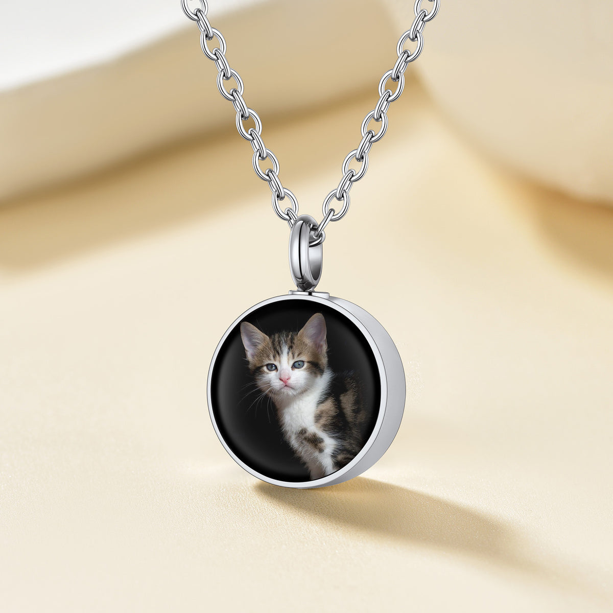 Custom Fingerprint & Photo Urn Necklace for Ashes - FaithHeart Jewelry