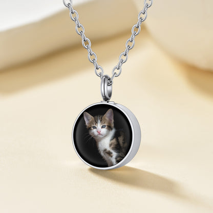 Custom Fingerprint & Photo Urn Necklace for Ashes - FaithHeart Jewelry