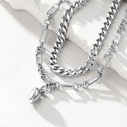 Magnetic Matching Bracelets for Couples – Layered Chain Couple Bracelet Set