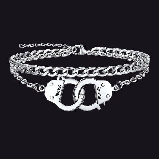 Custom Layered Handcuffs Chain Ankle Braceletimg