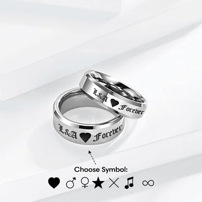 Custom Matching Promise Band Rings for Couple
