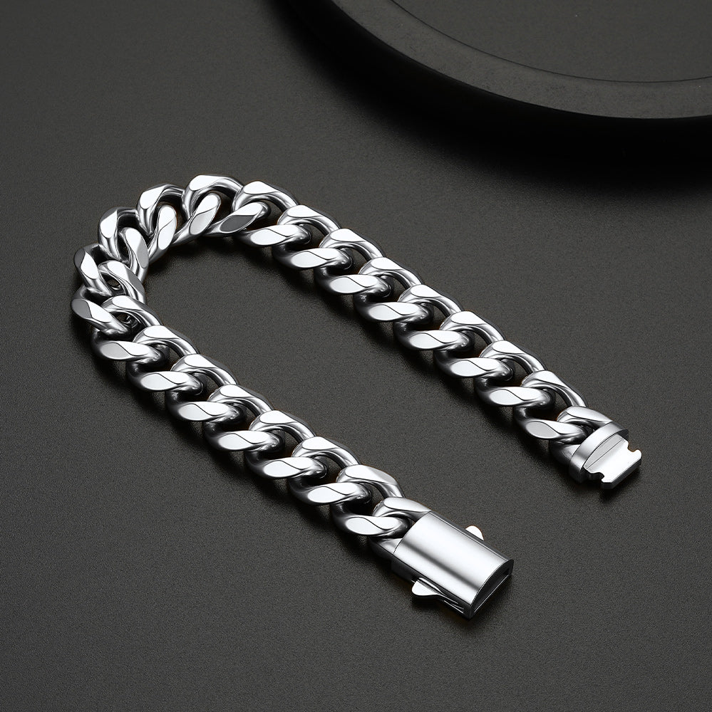  Custom Text Chunky Cuban Link Chain Bracelets Gift For Men