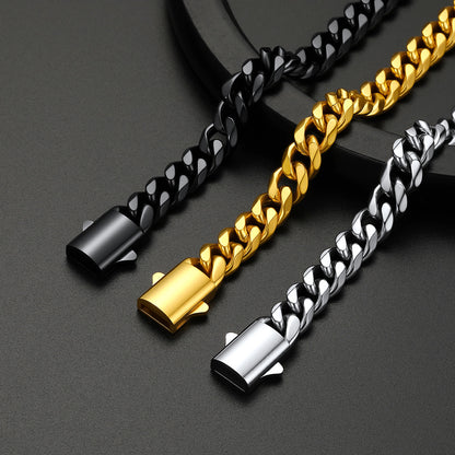  Custom Text Chunky Cuban Link Chain Bracelets Gift For Men 316L Stainless Steel  in Different Colors