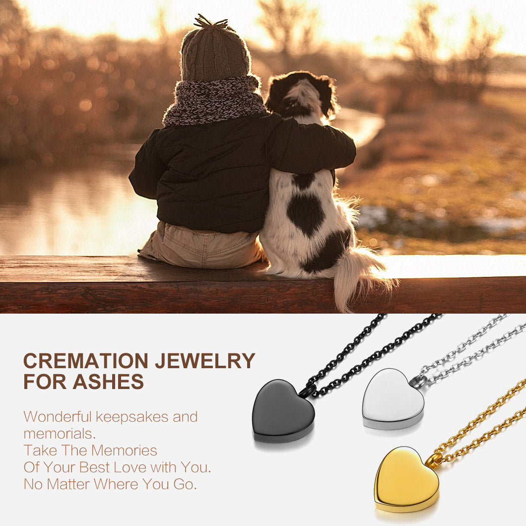 Customized Heart Shaped Urn Necklaces for Ashes Cremation Jewelry