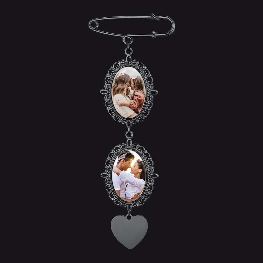 Customized Memorial Picture Charms Brooch Pins Wedding