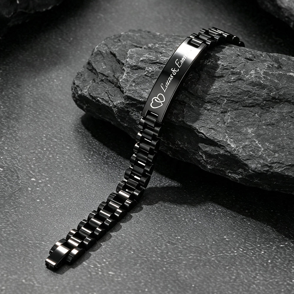 Customized Bar Watch Strap Chain Link Bracelet for Men
