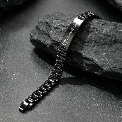 Customized Bar Watch Strap Chain Link Bracelet for Men