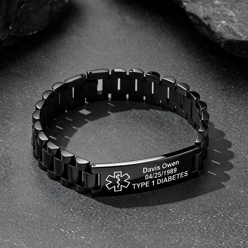 Customized Bar Watch Strap Chain Link Bracelet for Men