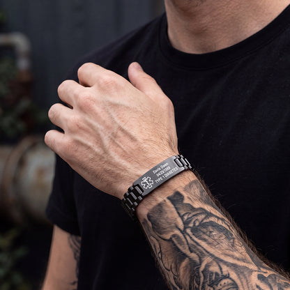 Customized Bar Watch Strap Chain Link Bracelet for Men