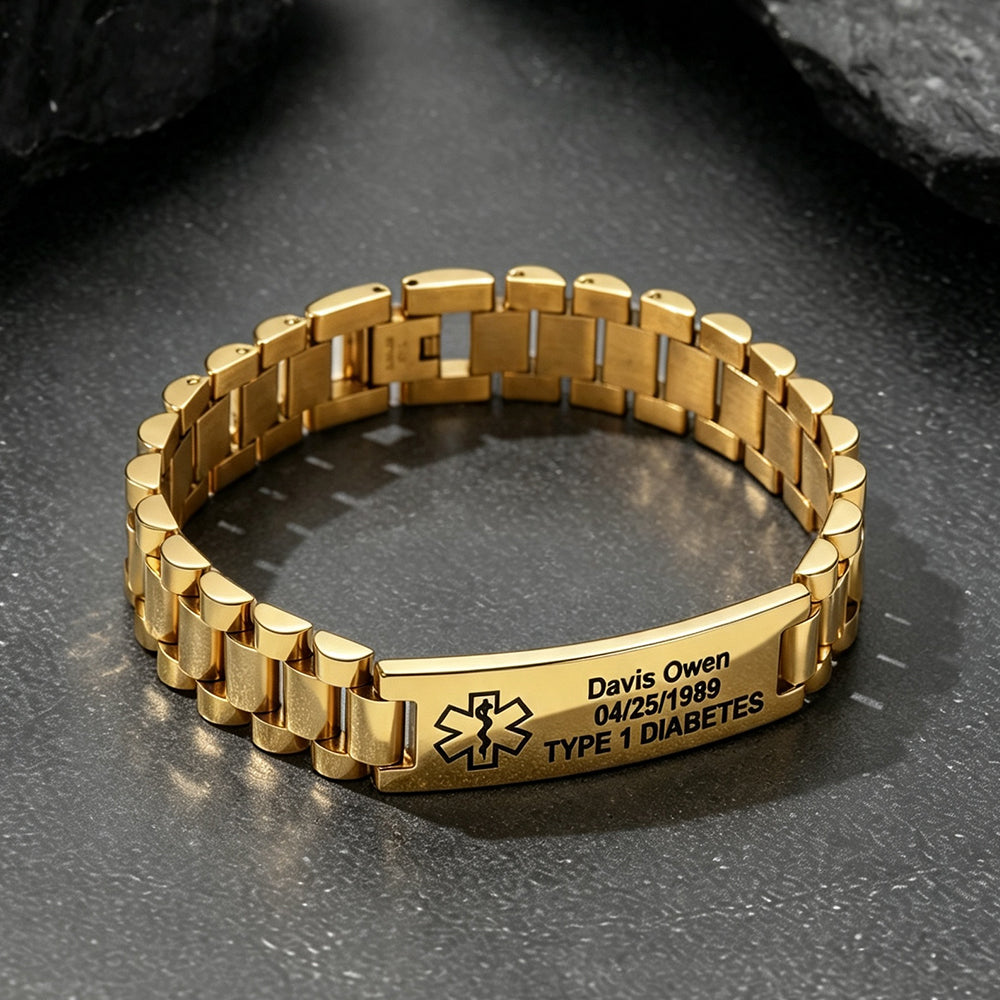 Customized Bar Watch Strap Chain Link Bracelet for Men