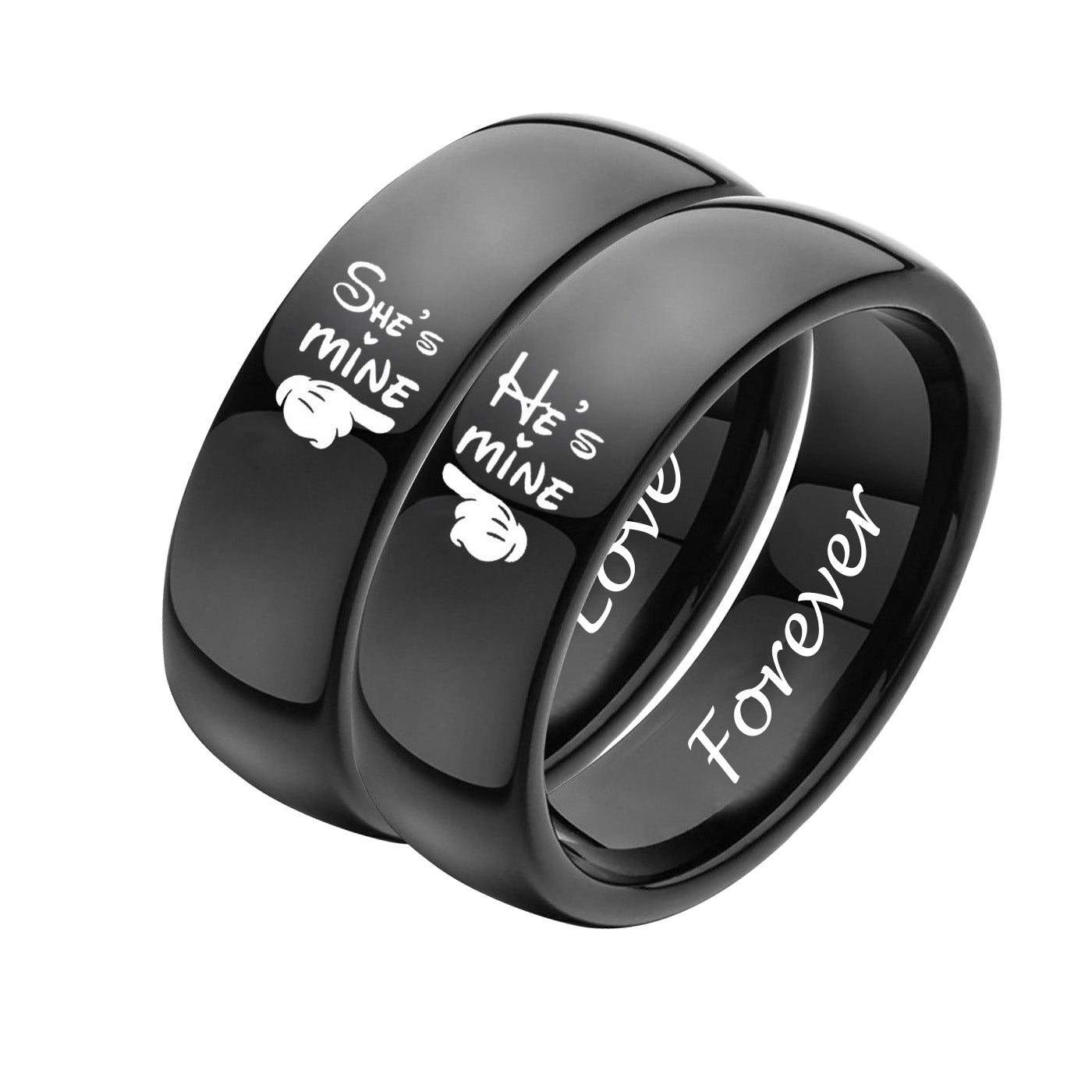 Customized Couple Promise Ring for Him Her