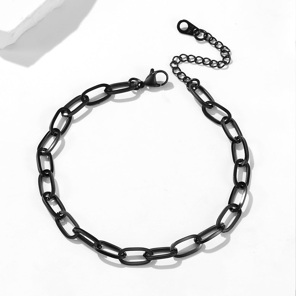minimalist paperclip anklet